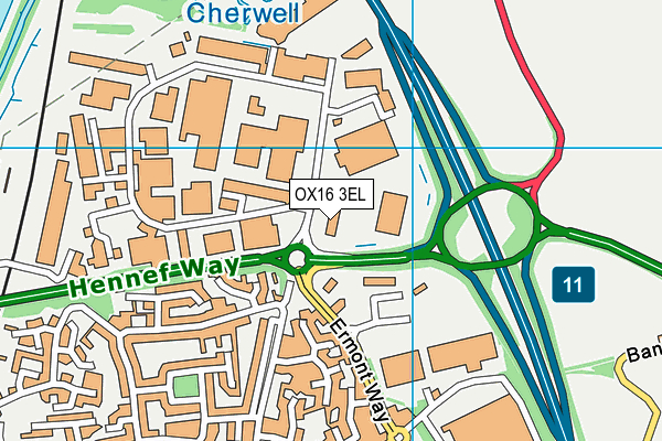 OX16 3EL map - OS VectorMap District (Ordnance Survey) OX16 3EL map - OS VectorMap District (Ordnance Survey)