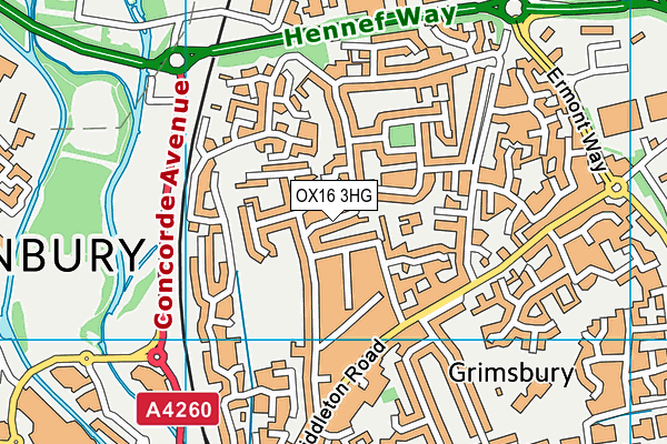OX16 3HG map - OS VectorMap District (Ordnance Survey) OX16 3HG map - OS VectorMap District (Ordnance Survey)