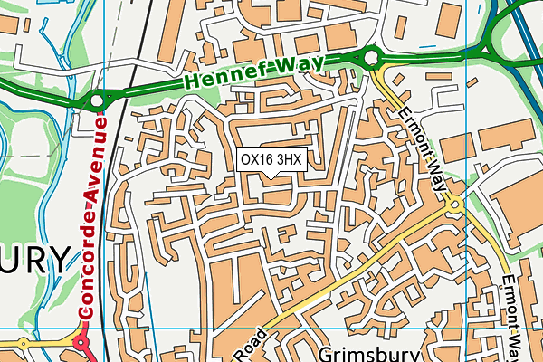 OX16 3HX map - OS VectorMap District (Ordnance Survey) OX16 3HX map - OS VectorMap District (Ordnance Survey)