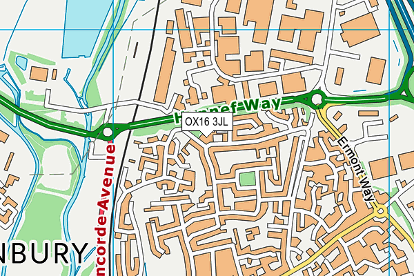 OX16 3JL map - OS VectorMap District (Ordnance Survey) OX16 3JL map - OS VectorMap District (Ordnance Survey)