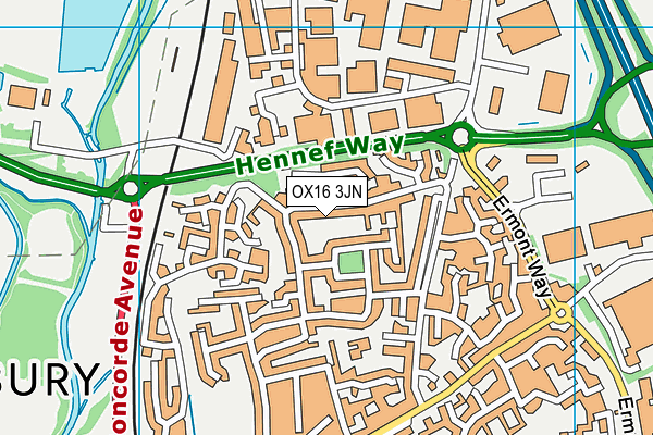 OX16 3JN map - OS VectorMap District (Ordnance Survey) OX16 3JN map - OS VectorMap District (Ordnance Survey)