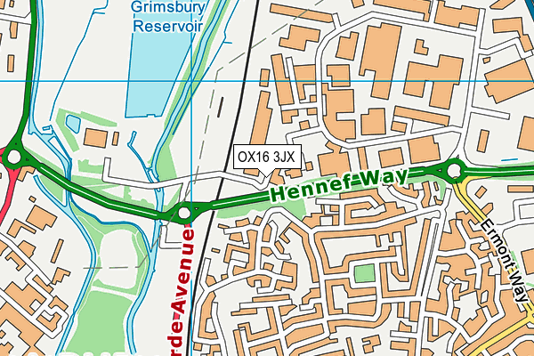 OX16 3JX map - OS VectorMap District (Ordnance Survey) OX16 3JX map - OS VectorMap District (Ordnance Survey)