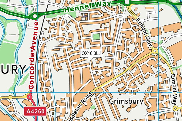 OX16 3LJ map - OS VectorMap District (Ordnance Survey) OX16 3LJ map - OS VectorMap District (Ordnance Survey)