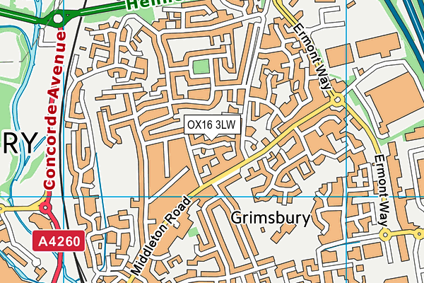OX16 3LW map - OS VectorMap District (Ordnance Survey) OX16 3LW map - OS VectorMap District (Ordnance Survey)