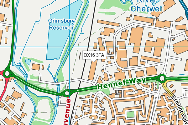 OX16 3TA map - OS VectorMap District (Ordnance Survey) OX16 3TA map - OS VectorMap District (Ordnance Survey)