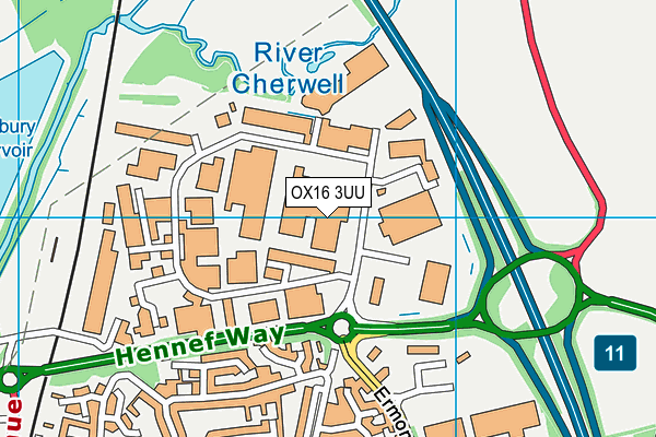 OX16 3UU map - OS VectorMap District (Ordnance Survey) OX16 3UU map - OS VectorMap District (Ordnance Survey)