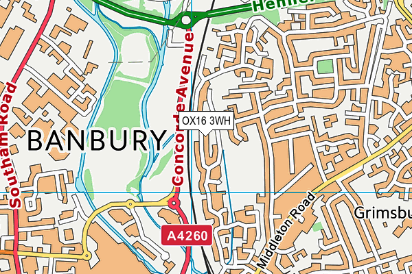 OX16 3WH map - OS VectorMap District (Ordnance Survey) OX16 3WH map - OS VectorMap District (Ordnance Survey)
