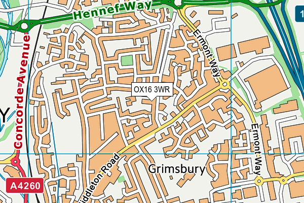 OX16 3WR map - OS VectorMap District (Ordnance Survey) OX16 3WR map - OS VectorMap District (Ordnance Survey)