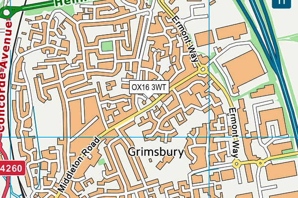 OX16 3WT map - OS VectorMap District (Ordnance Survey) OX16 3WT map - OS VectorMap District (Ordnance Survey)