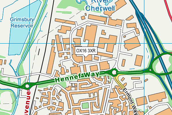 OX16 3XR map - OS VectorMap District (Ordnance Survey) OX16 3XR map - OS VectorMap District (Ordnance Survey)