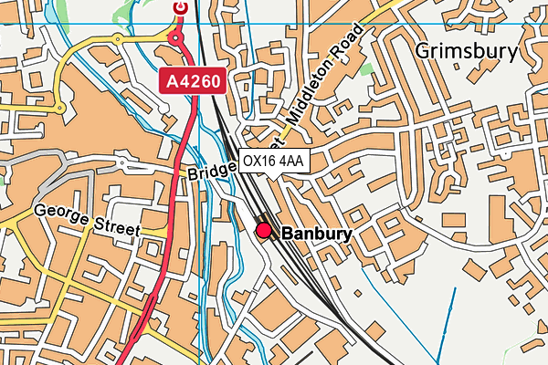 OX16 4AA map - OS VectorMap District (Ordnance Survey) OX16 4AA map - OS VectorMap District (Ordnance Survey)