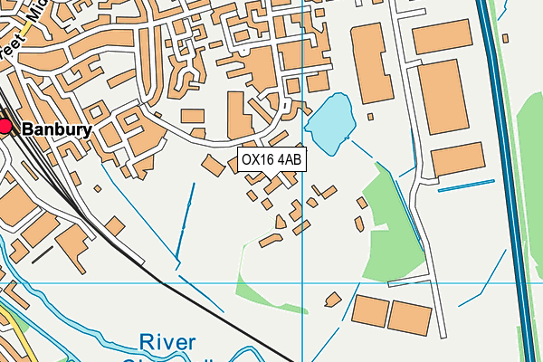 OX16 4AB map - OS VectorMap District (Ordnance Survey) OX16 4AB map - OS VectorMap District (Ordnance Survey)