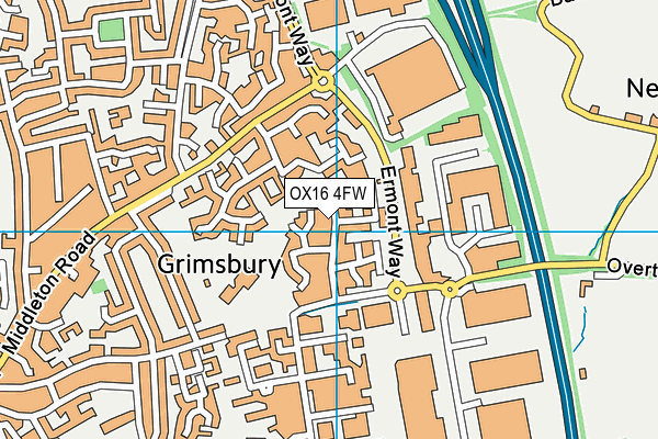 OX16 4FW map - OS VectorMap District (Ordnance Survey) OX16 4FW map - OS VectorMap District (Ordnance Survey)