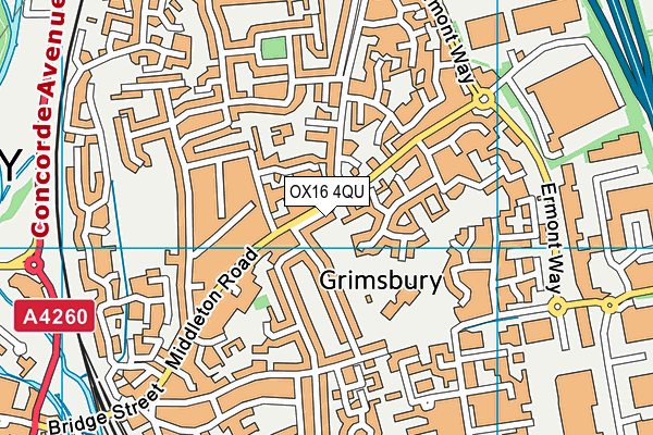 OX16 4QU map - OS VectorMap District (Ordnance Survey) OX16 4QU map - OS VectorMap District (Ordnance Survey)
