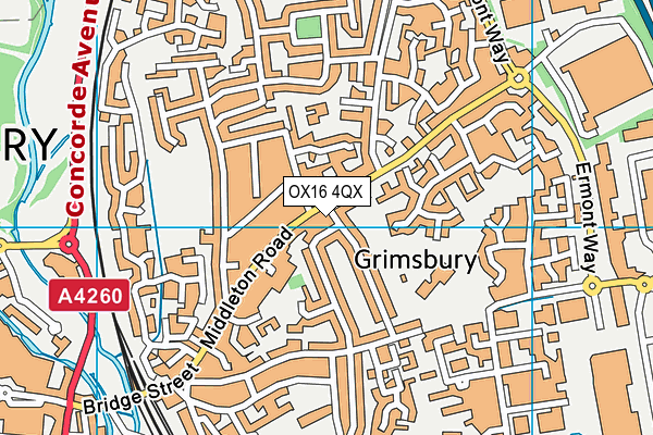 OX16 4QX map - OS VectorMap District (Ordnance Survey) OX16 4QX map - OS VectorMap District (Ordnance Survey)