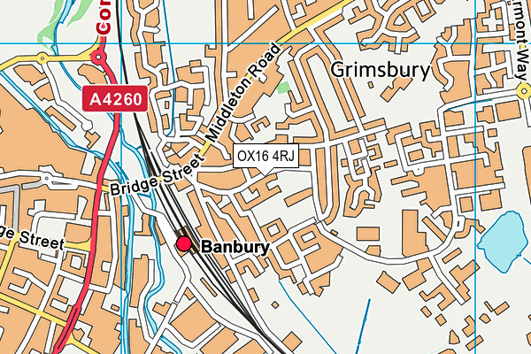 OX16 4RJ map - OS VectorMap District (Ordnance Survey) OX16 4RJ map - OS VectorMap District (Ordnance Survey)