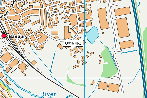 OX16 4RZ map - OS VectorMap District (Ordnance Survey) OX16 4RZ map - OS VectorMap District (Ordnance Survey)