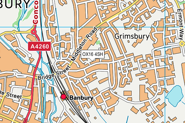 OX16 4SH map - OS VectorMap District (Ordnance Survey) OX16 4SH map - OS VectorMap District (Ordnance Survey)