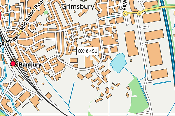 OX16 4SU map - OS VectorMap District (Ordnance Survey) OX16 4SU map - OS VectorMap District (Ordnance Survey)