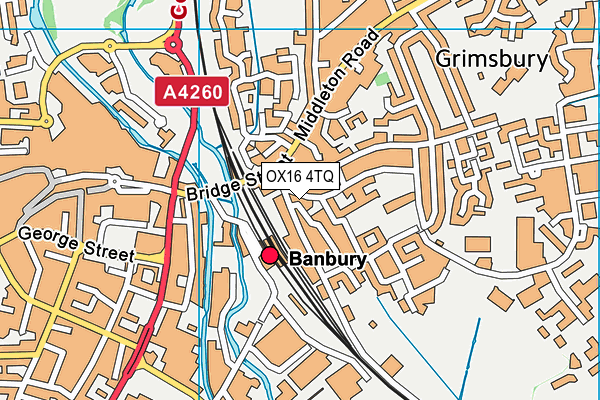 OX16 4TQ map - OS VectorMap District (Ordnance Survey) OX16 4TQ map - OS VectorMap District (Ordnance Survey)