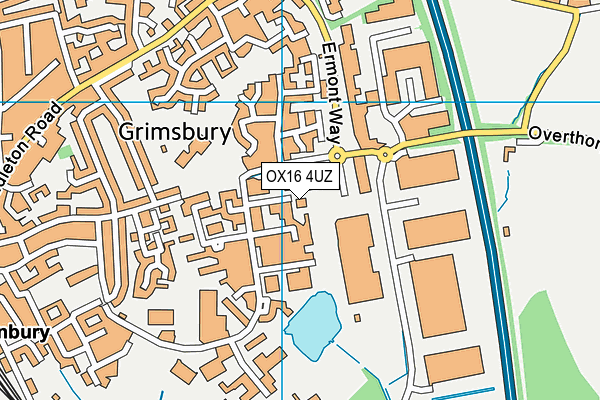 OX16 4UZ map - OS VectorMap District (Ordnance Survey) OX16 4UZ map - OS VectorMap District (Ordnance Survey)