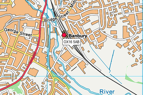 OX16 5AB map - OS VectorMap District (Ordnance Survey) OX16 5AB map - OS VectorMap District (Ordnance Survey)