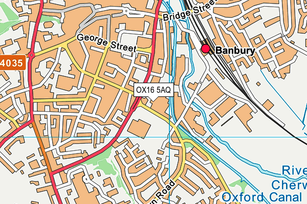 OX16 5AQ map - OS VectorMap District (Ordnance Survey) OX16 5AQ map - OS VectorMap District (Ordnance Survey)