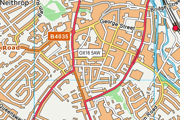 OX16 5AW map - OS VectorMap District (Ordnance Survey) OX16 5AW map - OS VectorMap District (Ordnance Survey)