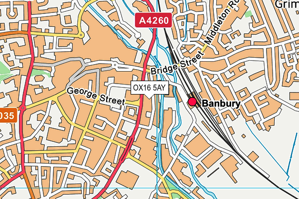 OX16 5AY map - OS VectorMap District (Ordnance Survey) OX16 5AY map - OS VectorMap District (Ordnance Survey)