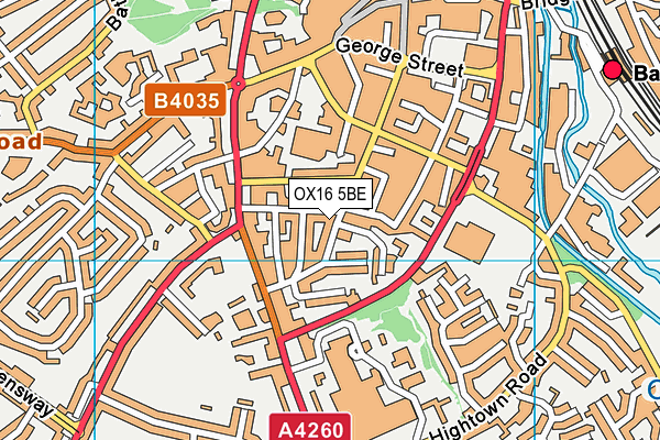 OX16 5BE map - OS VectorMap District (Ordnance Survey) OX16 5BE map - OS VectorMap District (Ordnance Survey)