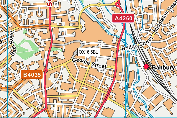 OX16 5BL map - OS VectorMap District (Ordnance Survey) OX16 5BL map - OS VectorMap District (Ordnance Survey)