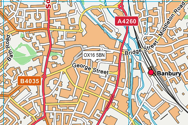 OX16 5BN map - OS VectorMap District (Ordnance Survey)