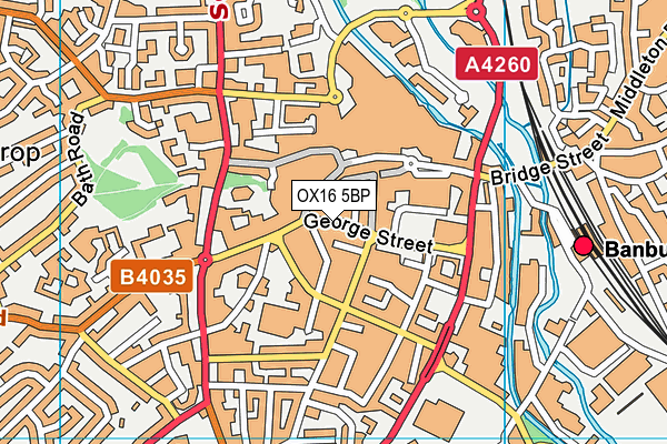 OX16 5BP map - OS VectorMap District (Ordnance Survey) OX16 5BP map - OS VectorMap District (Ordnance Survey)