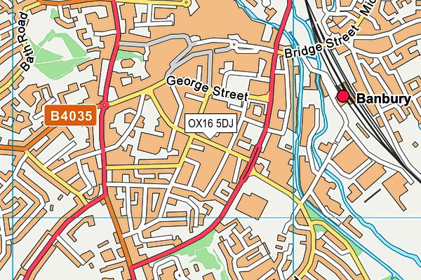 OX16 5DJ map - OS VectorMap District (Ordnance Survey) OX16 5DJ map - OS VectorMap District (Ordnance Survey)