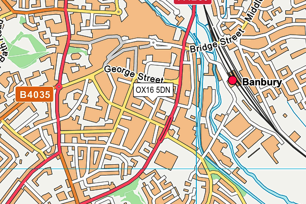 OX16 5DN map - OS VectorMap District (Ordnance Survey) OX16 5DN map - OS VectorMap District (Ordnance Survey)
