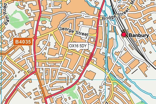 OX16 5DY map - OS VectorMap District (Ordnance Survey) OX16 5DY map - OS VectorMap District (Ordnance Survey)