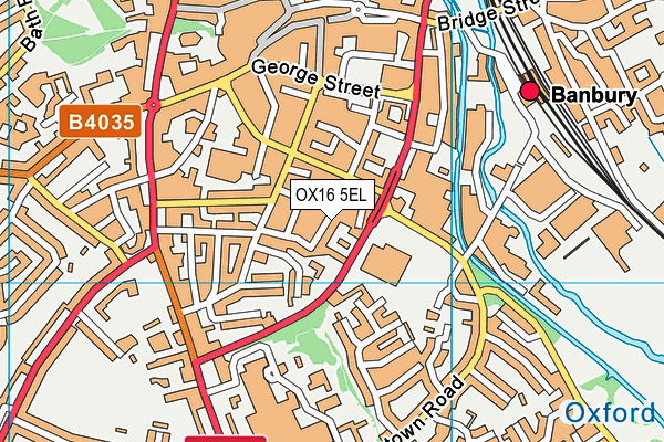 OX16 5EL map - OS VectorMap District (Ordnance Survey) OX16 5EL map - OS VectorMap District (Ordnance Survey)