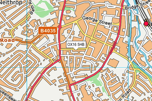 OX16 5HB map - OS VectorMap District (Ordnance Survey) OX16 5HB map - OS VectorMap District (Ordnance Survey)