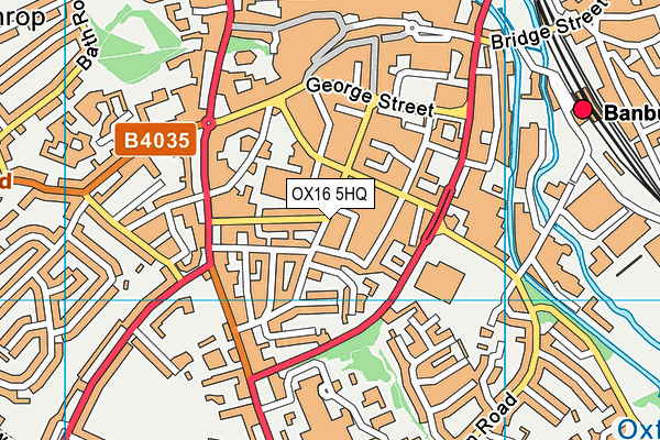 OX16 5HQ map - OS VectorMap District (Ordnance Survey)