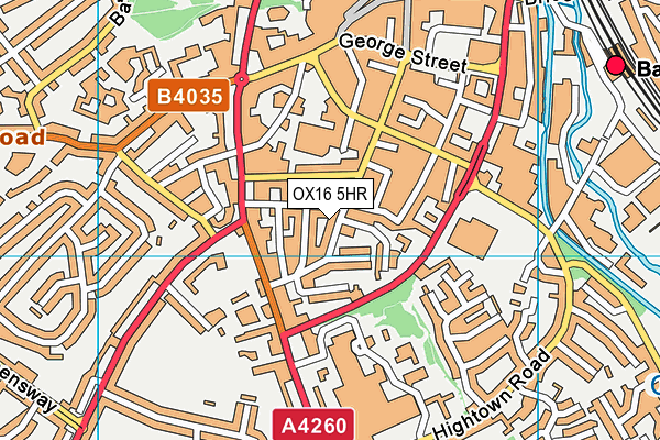 OX16 5HR map - OS VectorMap District (Ordnance Survey) OX16 5HR map - OS VectorMap District (Ordnance Survey)