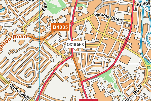 OX16 5HX map - OS VectorMap District (Ordnance Survey) OX16 5HX map - OS VectorMap District (Ordnance Survey)