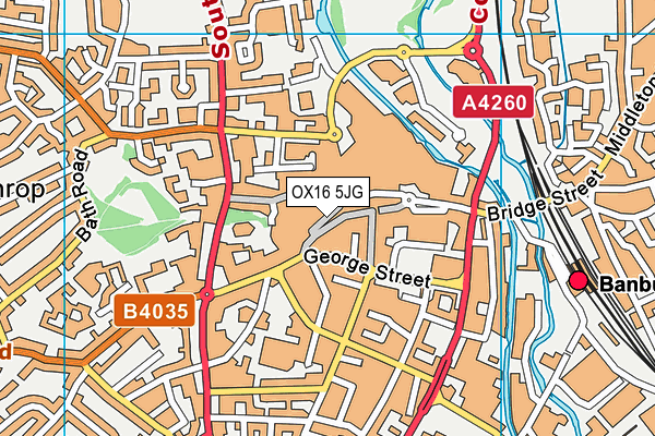 OX16 5JG map - OS VectorMap District (Ordnance Survey)