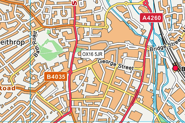 OX16 5JR map - OS VectorMap District (Ordnance Survey) OX16 5JR map - OS VectorMap District (Ordnance Survey)