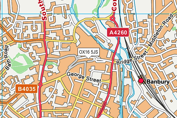 OX16 5JS map - OS VectorMap District (Ordnance Survey) OX16 5JS map - OS VectorMap District (Ordnance Survey)