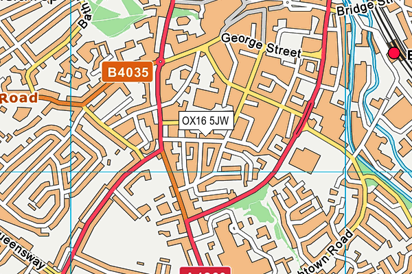 OX16 5JW map - OS VectorMap District (Ordnance Survey) OX16 5JW map - OS VectorMap District (Ordnance Survey)