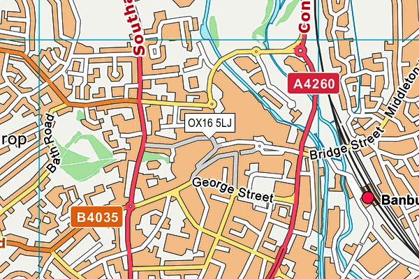 OX16 5LJ map - OS VectorMap District (Ordnance Survey) OX16 5LJ map - OS VectorMap District (Ordnance Survey)