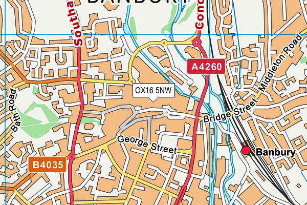 OX16 5NW map - OS VectorMap District (Ordnance Survey) OX16 5NW map - OS VectorMap District (Ordnance Survey)