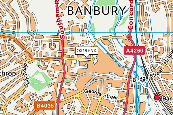 OX16 5NX map - OS VectorMap District (Ordnance Survey)