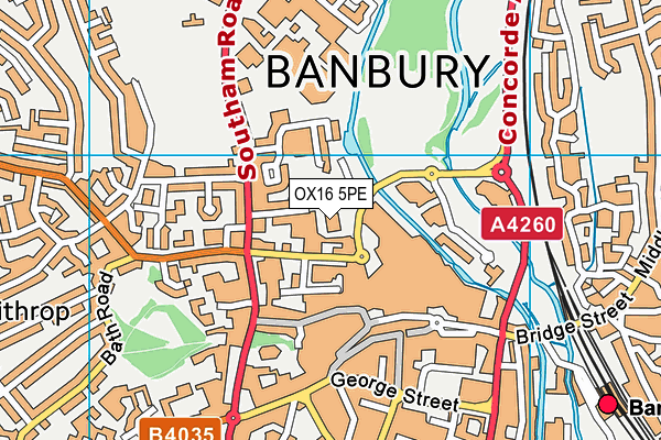 OX16 5PE map - OS VectorMap District (Ordnance Survey) OX16 5PE map - OS VectorMap District (Ordnance Survey)