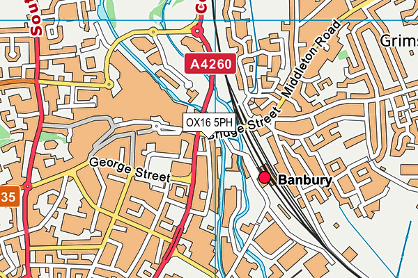 OX16 5PH map - OS VectorMap District (Ordnance Survey) OX16 5PH map - OS VectorMap District (Ordnance Survey)